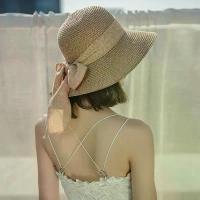 ราคา หมวกสานปีกกว้าง หมวกสไตล์ญี่ปุ่น เกาหลี กันแดด แฟชั่น สวย เรียบหรู ดูดี มีสไตล์ พร้อมส่ง (1735020426203596613)