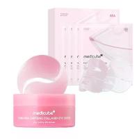 ราคา medicube Ultimate Glass Glow Eye & Mask Night Duo: PDRN Caffeine Collagen Eye Patch & Salmon DNA Jelly Mask | Dark Circle Care, Firming & Overnight Radiance Set, Korean Skincare, Gifts for Women (1735