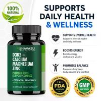 ราคา วิตามิน D3K2 + แคลเซียม แมกนีเซียม ซิงค์ HAVASU NUTRITION: ช่วยสนับสนุนการดูดซึมแคลเซียมและสุขภาพกระดูก (1735562407478920199)