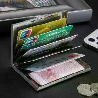 ราคา ที่ใส่บัตรโลหะแบบพกพาป้องกันการโจรกรรม มาใหม่ สำหรับผู้ชาย คุณภาพระดับพรีเมียม มัลติฟังก์ชั่น การปิดกั้น RFID ทำจากสแตนเลส ตัวป้องกันบัตรธนาคาร กล่อง ทิชชู่ (1733695419280557109)