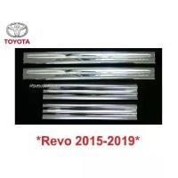 ราคา ชายบันไดประตู สคัพเพลท Toyota Hilux Revo 2015-2019 โตโยต้า ไฮลักซ์ รีโว่ 4 ประตู คิ้ว กันรอยประตู กาบบันได ชายบันได (1735440537705809608)