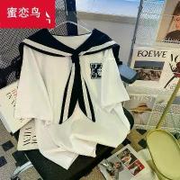 ราคา เสื้อยืดแขนสั้นกระชับสัดส่วน คอลเลคชั่นผู้คน 2169 นกรักน้ำผึ้ง พิมพ์ลายปักเนคไทสีกรมท่า พลัสไซส์ 150 กก. เหมาะสำหรับผู้หญิง คอลเลคชั่นฤดูร้อนใหม่ 2024 กันหนาว รัสเซีย baby (1731853961101477473)