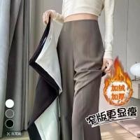ราคา Side-zip high-waisted women's suit pants, spring and autumn, wasteland style, narrow wide-leg pants, hip-lifting, trendy casual straight-leg pants (1735503338958194302)