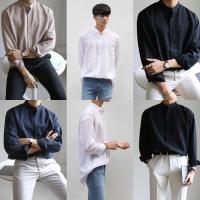 ราคา S6: เสื้อเชิ้ตคอจีนแขนยาว สีพื้น ไซซ์ M L XL XXL ผ้านิ่มใส่สบายไม่ร้อน ผู้ชาย/ผู้หญิงใส่ได้ Clothing Man (1729445833349892787)