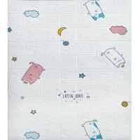 ราคา วอลเปเปอร์ติดผนัง 70*77cm สามมิติ แผ่นใหญ่ มีกาวในตัว สติ๊กเกอร์ติดผนัง3D wallpaper วอลเปเปอร์ลายการ์ตูนพื้นขาว (ราคาต่อแผ่น) (1729468250795117243)