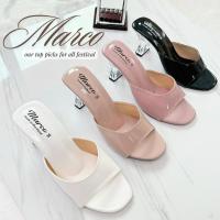 ราคา รองเท้าส้นสูงผู้หญิง รุ่น B1010 รองเท้าส้นแก้วสูง2นิ้ว คาดตอนเดียว ไม่กัดเท้า พื้นนิ่ม ปลายเท้าเปิด ส้นปานกลาง (3-5 ซม.) ไซส์ 36-45 (1729529438347168407)