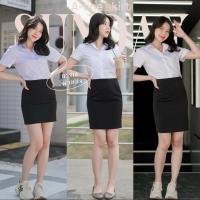 ราคา กระโปรงนักศึกษาทรงเอ ทรงเอผ่าหลัง ยาว16-18-20-22-24-26 ผ้ายืดฮานาโกะสีดำ ผู้หญิง เสื้อผ้า (1729572722323590013)
