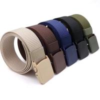 ราคา พร้อมส่ง เข็มขัดผู้ชาย หัวพลาสติก สายไนล่อน ขนาด 3.8 cm ไม่ต้องเจาะรู เข็มขัดผ้า เข็มขัดยุทธ(p09) (1729613454515931765)