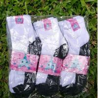 ราคา (ขายยกโหล ได้12คู่=โปรโมชั่น 99บาท)ถูกที่สุด พร้อมส่ง หนานุ่ม ใส่สบาย ระบายอากาศได้ดี ถุงเท้านักเรียน ขาวพื้นดำ รับประกันคุณภาพ ถุงเท้า ผู้ชาย ผู้หญิง ขายดี Man Girl (1729616513630177592)