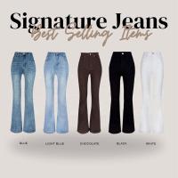 ราคา PP3577 กางเกงยีนส์ขาม้าเอวสูงปลายขาแต่งสะกิด Jean ผู้หญิง เสื้อผ้า Clothing Women Lady (1729632101481482987)