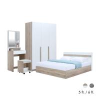 ราคา INDEX LIVING MALL furinbox ชุดห้องนอน รุ่นมินิโอ (เตียง, ตู้เสื้อผ้า 3 บาน, โต๊ะเครื่องแป้งพร้อมสตูล) (1729773617748740152)