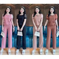 ราคา ชุดเซตผ้าวูลเวฟ เสื้อแต่งแขนผ้าแก้วแต่งโบว์หน้า+กางเกง (ชั้น 3 ข้างบันได) A4178 (1730402794113043079)