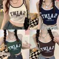 ราคา #230 เสื้อครอปสายเดี่ยว เสื้อครอปเเขนกุดเเฟชั่น เสื้อครอปสไตล์เกาหลีวินเทจสำหรับผู้หญิงไซซ์มินิ Clothing (1730446079546984683)