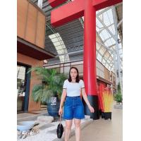 ราคา กางเกงยีนส์ ขาสั้นผ้ายืด เอวสูง เก็บทรง ใส่สบาย แต่งจีบหน้า-หลัง S-4XL (1730579871480318801)
