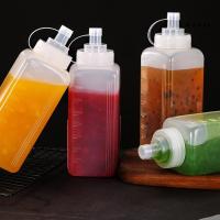 ราคา ขวดบีบสเกลลำกล้องใหญ่ 800/1000ML พลาสติกสี่เหลี่ยมสองชั้นแบบใช้ซ้ำได้ ขวดบีบใสพร้อมฝาปิด เหมาะสำหรับแยม ซอส ซอสมะเขือเทศ น้ำมันพืช (1730728089312266446)