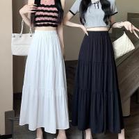 ราคา สินค้าพร้อมส่ง กระโปรงยาวผ้าไหมอิตาลีมีซับในเอวยางยืด A4356 (1730893989700667602)
