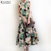 ราคา ชุดเดรสชายหาดฤดูร้อน ZANZEA สไตล์เกาหลี สำหรับผู้หญิง พิมพ์ลายจุด Sundress เหมาะสำหรับวันหยุด มีนัวเนียเป็นชั้น ความยาว Midi (1730927924469206009)
