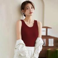 ราคา เสื้อกล้ามมีบราในตัว เสื้อกล้ามสีดำ เสื้อกล้ามลำลอง เบสิก สีพื้นเปิดไหล่ สำหรับสตรี นุ่มและใส่สบาย (1731408617007647716)