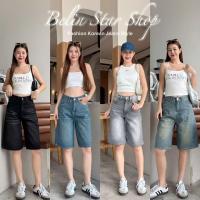 ราคา กางเกงขากระบอก กางเกงยีนส์ขาสั้น ทรงหลวมขากว้าง เอวสูง สไตส์วินเทจ (1732026730472377314)