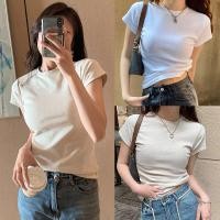 ราคา Halo BIMI พร้อมส่งจากกทม เสื้อยืดสวยๆผู้หญิง เสื้อยืดรัดรูป เสื้อยืดสีขาวผู้หญิง เสื้อยืดผญสวยๆคอกลมสไตล์อเมริกันเสื้อยืดวินเทจ ผู้หญิง สีขาวเสื้อยืดแฟชั่น Clothing Women Lady Tshirt (1730364829733522
