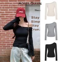 ราคา Moses Queen เสื้อแขนยาวด้านใน ดีไซน์เรียบง่าย อเนกประสงค์ และบาง คอลเลคชั่นใหม่ 25 สำหรับผู้หญิง ไซส์ใหญ่ คอกลม สไตล์ลำลอง ขายดี โรมัน ควีน เสื้อไหล่ตกข้างเดียว Women Clothing 307 (1730807032129883067