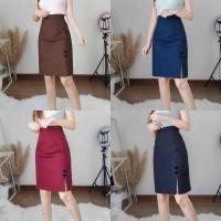 ราคา กระโปรงรุ่นผ่าหน้าแต่งหัวใจ ยาว 20 นิ้ว ใส่ทำงานได้ ทรงเอตรง (1729601427580946461)