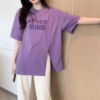 ราคา เสื้อยืดแขนสั้นผู้หญิงแฟชั่นฤดูร้อนมาใหม่ ผ่าข้าง oversize เสื้อผ้าสาวอวบไซส์ใหญ่สวยๆ เสื้อโอเวอร์ไซส์ทรงหลวมสไตล์เกาหลี (1731814408589182298)