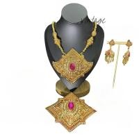 ราคา สร้อยตีลายสไตล์ไทยโบราณ สามารถใช้ประดับชุดไทยและชุดนางรำ เด็กสวมใส่ได้ (1732143073051052146)