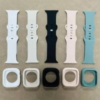 ราคา ชุดสายซิลิโคนพร้อมเคสสำหรับ Apple Watch S9/8/7/6/5/4/3/2/1 SE2 ULTRA HK9PRO เคสซิลิโคนและสายรัดสำหรับ iWatch 45MM 44 42 41 40 38 สายเปลี่ยนหัวเข็มขัดคู่ (1729736600539990684)