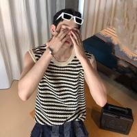 ราคา OOTD แฟชั่นสร้อยคอย้อนยุคสำหรับผู้ชาย เสื้อคอกลมผ้าฝ้าย เสื้อยืดแขนกุด ชุดลำลอง สบาย หลวม แขนสั้น เสื้อกั๊กพื้นฐานเกาหลี ฤดูร้อน ผ้าไหม Man Clothing ผ้าสำลี (1729635803333888458)
