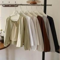 ราคา เสื้อเชิ้ตผู้หญิง สไตล์เกาหลี มาใหม่ เสื้อเชิ้ตแขนยาวลำลองขนาดเล็ก อเนกประสงค์ วรรณกรรม เสื้อคอกลมด้านนอก ยอดนิยม (1731931478435727561)