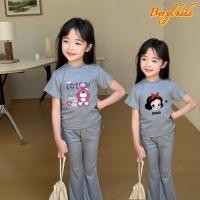 ราคา Beryl kids ชุดเซ็ทเด็กผู้หญิงแฟชั่น เสื้อแขนสั้นกางเกงขาม้า ขาบาน แบบบาง สองชิ้น สไตล์เกาหลี ฤดูร้อน ไซส์ 110-150 (1731036274373856212)