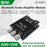 ราคา แอมป์จิ๋ว ZK-502MT แอมจิ๋ว บลูทู ธ 5.0 ซับวูฟเฟอร์เครื่องขยายเสียง กำลังขับ 2*50W amplifier bluetooth แอมจิ๋ว แอมป์จิ๋ว สีดำ (1729422284468816086)