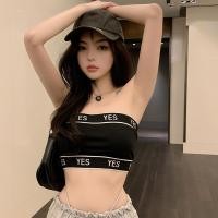ราคา เสื้อเกาะอกผู้หญิง เกาะอกครึ่งตัวสีดำ เกาะอกลายพิมพ์ราคาคุ้มราคาขายส่งเนื้อผ้าดีนุ่ม Clothing Women Lady (1729647289836406861)