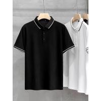 ราคา polo shirt ชุดผู้ชายเสื้อโปโล แขนสั้นคอปก คอปก เสื้อ เกาหลีแฟชั่น เสื้อโปโลชาย (1731135954445634287)