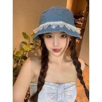 ราคา หมวกบักเก็ตยีนส์ ดีไซน์ลูกไม้ หมวกนางฟ้า หมวกกันแดดมุก เหมาะสำหรับฤดูใบไม้ผลิและฤดูใบไม้ร่วง อเนกประสงค์ สำหรับผู้หญิง (1732020726735997487)