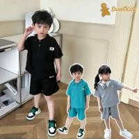 ราคา SweetKids พร้อมส่งจากกทม ชุดเซ็ทเด็กชายแฟชั่นฤดูร้อน สไตล์เกาหลี เด็กชายและเด็กหญิง ชุดวาฟเฟิล ชุดกีฬาลำลอง เสื้อโปโล กางเกงขาสั้น น้ำหนักเบา (1731809370715753217)
