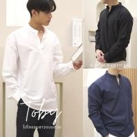 ราคา เสื้อเชิ้ตผู้ชาย เสื้อเชิ้ตคอจีน แบบสวมแขนยาว สไตล์เกาหลี RALPH T OFFICIAL เสื้อเชิ้ตแขนยาว เสื้อคอจีน เสื้อโปโล เสื้อผ้าผู้ชาย Man Clothing (1729559044156328369)