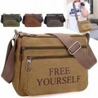 ราคา 【ประเทศไทย จัดส่ง 24 ชั่วโมง】 กระเป๋าสะพายผ้าแคนวาส สไตล์ใหม่ สำหรับผู้ชาย เหมาะสำหรับการเดินทาง กระเป๋าสะพายข้างแฟชั่น คุณภาพสูง กระเป๋า Messenger ลำลอง (1731985198725565137)