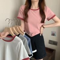 ราคา เสื้อยืดคอกลม แขนสั้น สีพาสเทล ผ้าโพลี Y67 Clothing Women Lady ผู้หญิง Tshirt (1729969775729740550)