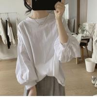ราคา เสื้อแขนยาวผู้หญิงไซส์ใหญ่ สีพื้น oversize เสื้อผ้าสาวอวบมินิมอลน่ารักๆ เสื้อยืดโอเวอร์ไซส์เกาหลี กําลังฮิตแฟชั่นมาใหม่ เสื้อยืดแขนบอลลูนทรงหลวม ลำลอง ผ้าใส่สบายคุณภาพสูง (1731968829255157428)