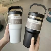 ราคา แก้วเก็บอุณหภูมิ water bottles แถมหลอด พร้อมที่จับ แก้วน้ำ สแตนเลส304 สแก้วเก็บเย็น 30oz อุณหภูมิร้อน เก็บความเย็น แก้วเยติ 30 ออนซ์ มี หู หิ้ว แก้ว เก็บ ความ เย็น (1730973075508136933)