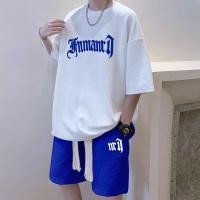 ราคา เสื้อเซ็ตผู้ชาย เสื้อผู้ชาย กางเกงขาสั้นผู้ชาย (สี น้ำเงิน ดำ ขาว+กางเกงขาสั้น)ผ้าเนื้อดีพิมพ์ลายตัวอักษร Man Clothing (1729702672152627595)