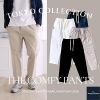 ราคา กางเกงขายาวผู้ชาย เอวยางยืด ขากระบอก ผ้าชิโน่ ยืดได้ TOKYO COMFY PANTS MEN PANTS RALPH T กางเกงสแล็คผู้ชาย กางเกงผู้ชาย Clothing เสื้อผ้า สีเทา ทรงกระบอก (1729722418459085233)