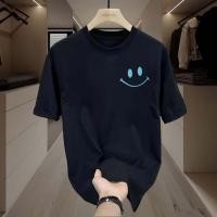 ราคา เสื้อยืดแขนสั้นผ้าฝ้ายบริสุทธิ์สำหรับผู้ชายทรงหลวมอเนกประสงค์ทรงหลวมดีไซน์รูปหน้ายิ้มใหม่สินค้าขายดี (1730616276795164704)