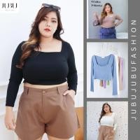 ราคา Rose Crop top เสื้อยืดผู้หญิง เสื้อผ้าสาวอวบ เสื้อครอปแขนยาว ซับใน 2 ชั้น ผ้าเรย่อน อก 35-50 พร้อมส่ง #500 Clothing (1729576693352008224)