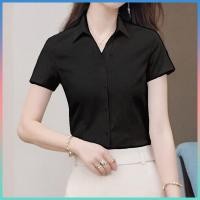 ราคา เสื้อเชิ้ตออกงาน เสื้อแขนสั้นใส่ทำงาน เรียบร้อยสุภาพ สำหรับผู้หญิง Clothing Lady Women (1730616450906228813)