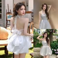 ราคา เดรสสีขาวใหม่สุดๆ สั้น เปิดหลัง ใส่แล้วสะดุดตา (1731339064724194743)