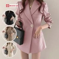 ราคา เดรสสูท สูทเดรส สูทTOPCOAT สีดำ สีน้ำตาล สีชมพูพาสเทล สีครีม S,M,L,XL,2XL (1729461135002601844)