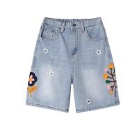 ราคา MNO.9 กางเกงยีนส์ขาสั้น Demin shorts E21 ลายปักดอกไม้ ชายหญิงใส่ได้ ทรงกระบอก (1731556235486266449)